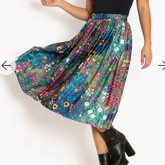 Blackmilk KLIMT COLLAGE SLINKY POCKET SKIRT Size Medium NWOT - Picture 2 of 7